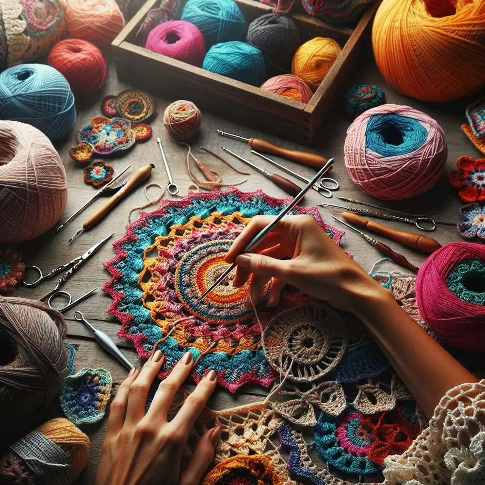 Crocheting Hand